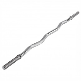 Гриф с гайками хромированный (d 25мм) EZ-образный 120см.